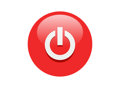 Red Power Button Drawing Clipart