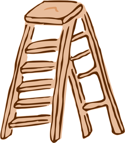 Roughly Drawn Stepladder Clipart