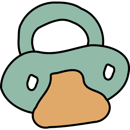 Simple Drawing Of A Pacifier Clipart