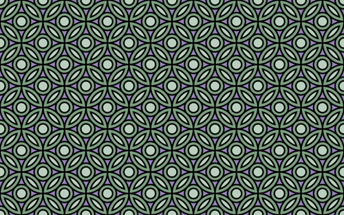 Green Circles On A Wallpaper Clipart