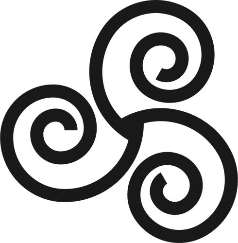 Thick Line Triskelion Drawing Clipart