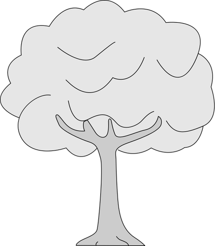 Drawing Of Thin Trunk Tree Clipart