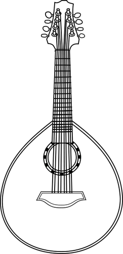 Mandolin Line Drawing Clipart
