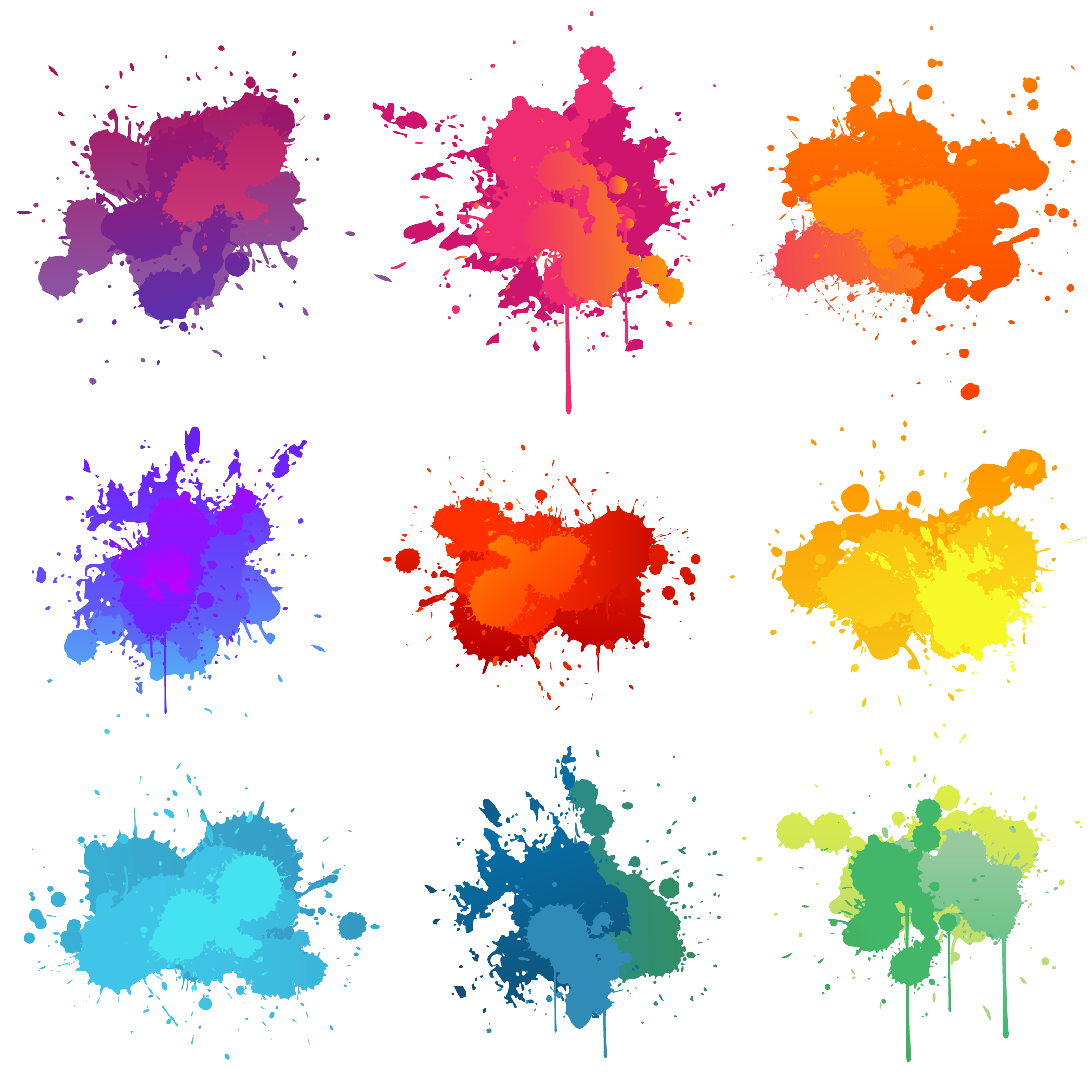 Color Illustration Pigment Paint Splash Stock Clipart