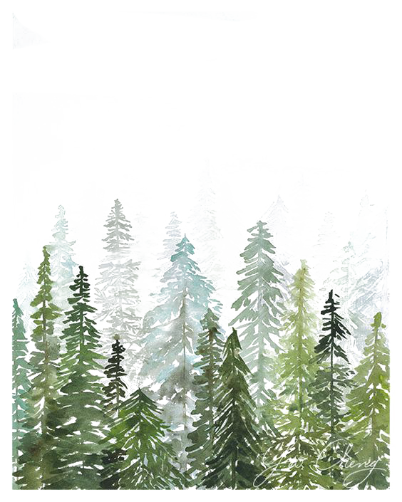 Woods Watercolor Printmaking Printing Painting Drawing Clipart