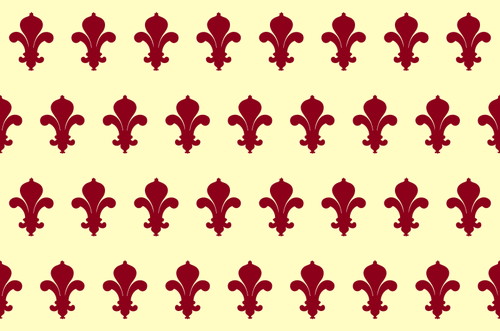 Drawing Of Seamless Pattern Of Red Fleurs De Lys Clipart