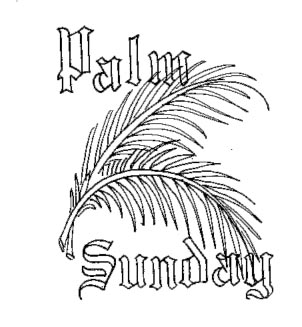 Beautiful Palm Sunday Coloring Pages And Pictures Clipart