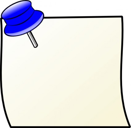 Note With Paperclip Vector In Open Office Clipart