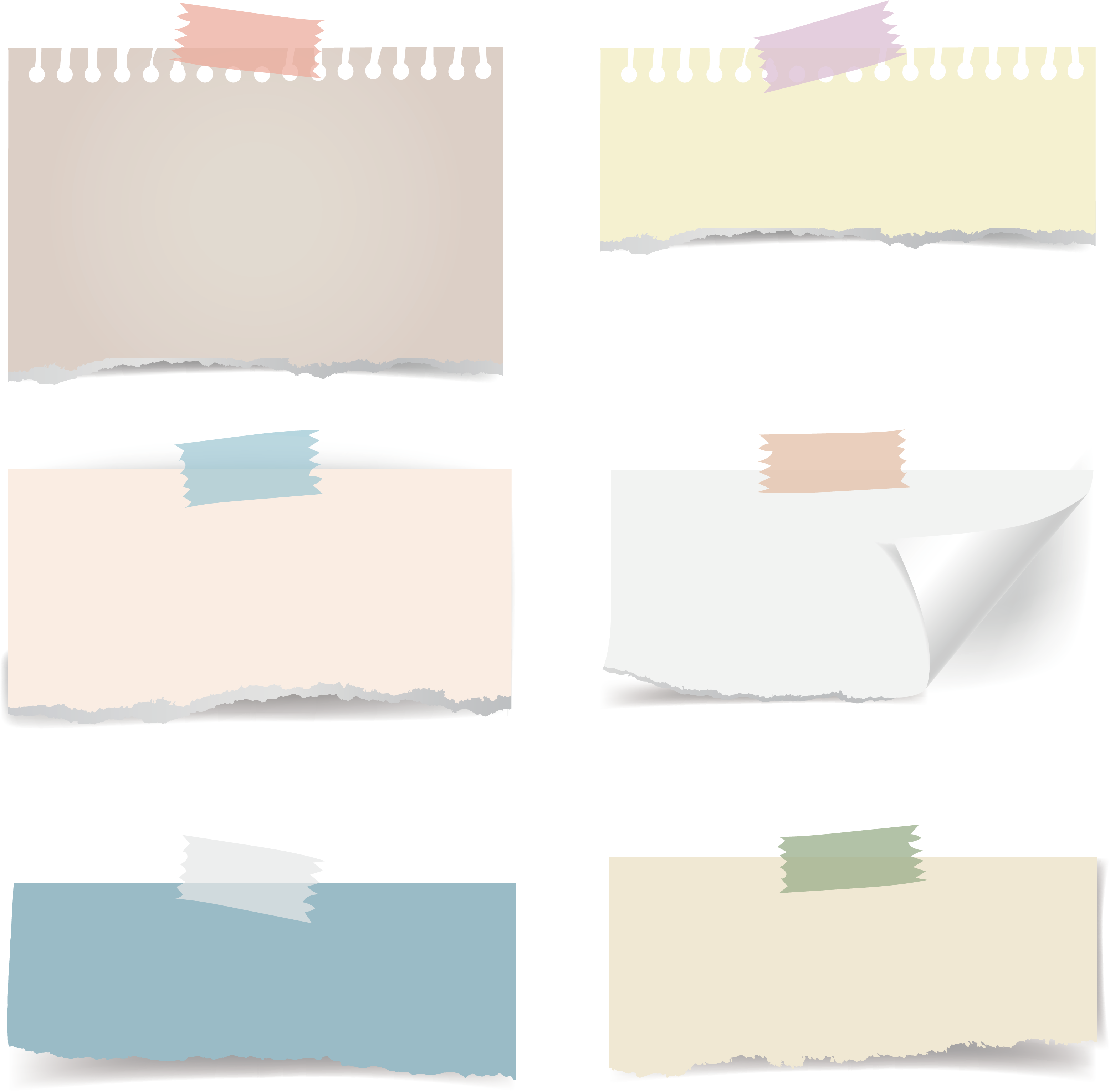 Adhesive Sticker Effect Note Paper Tape Post-It Clipart