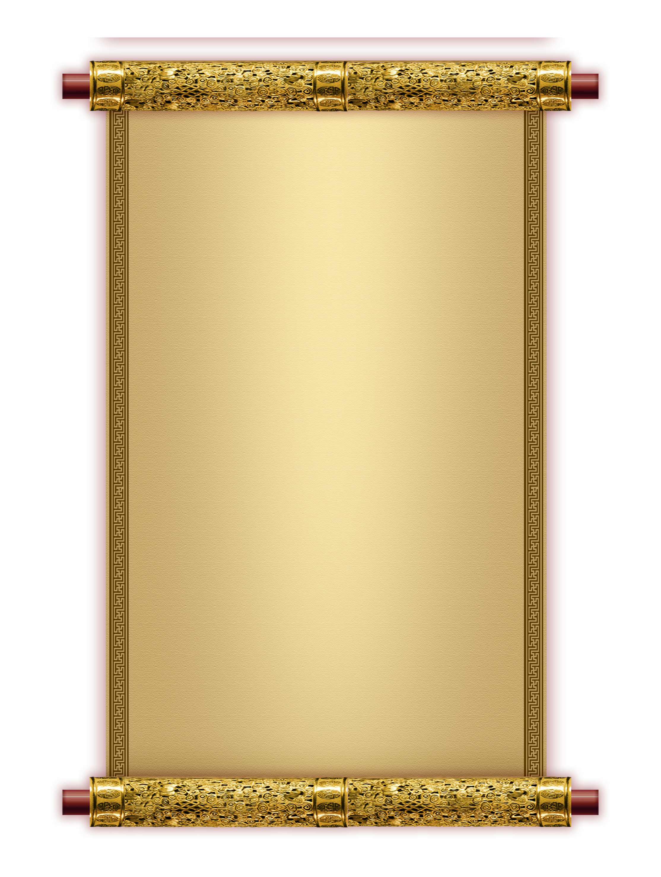 Gold Frame Volume Paper Reel Parchment Clipart