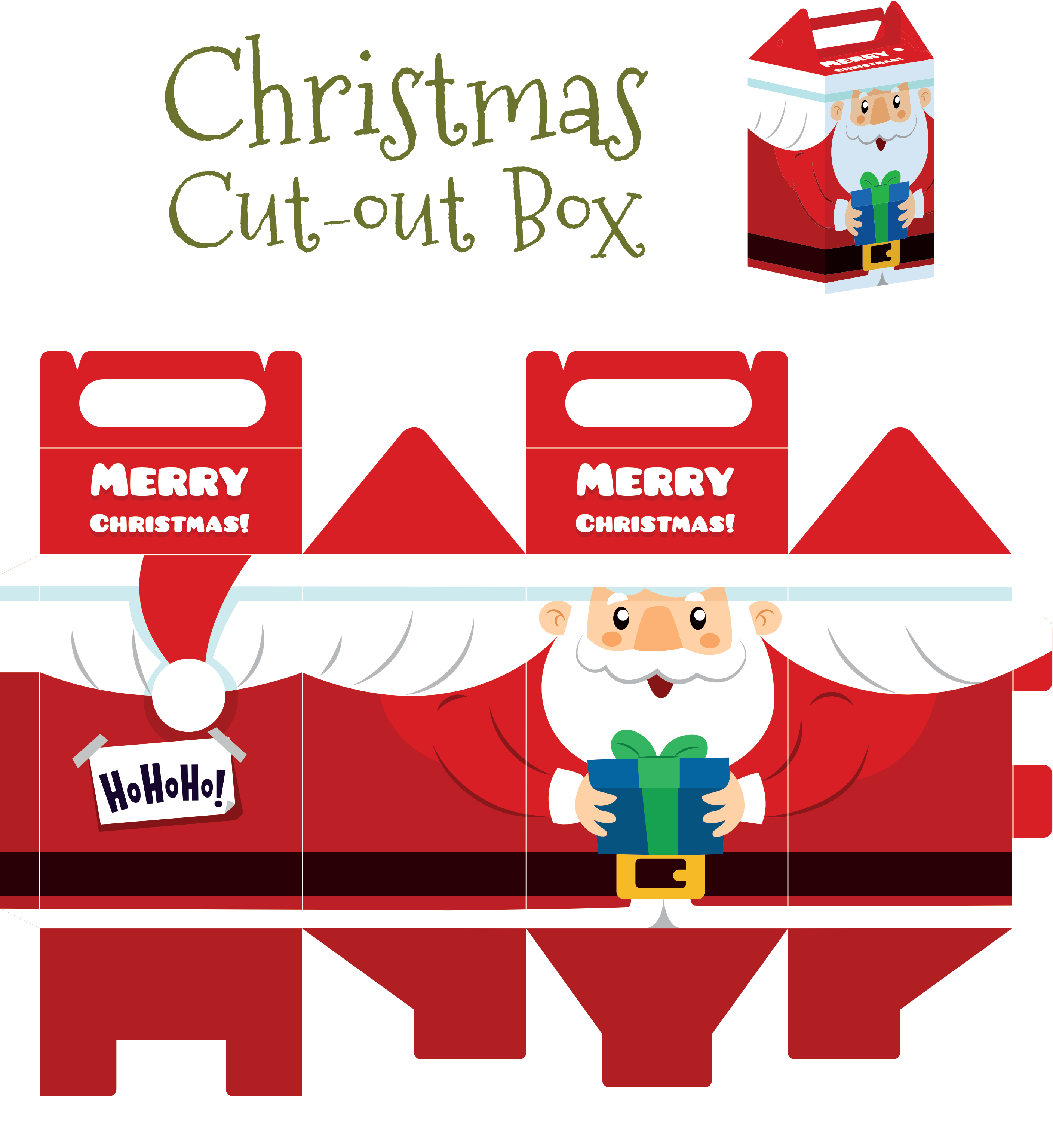 Box Gift Claus Day Paper Santa Christmas Clipart