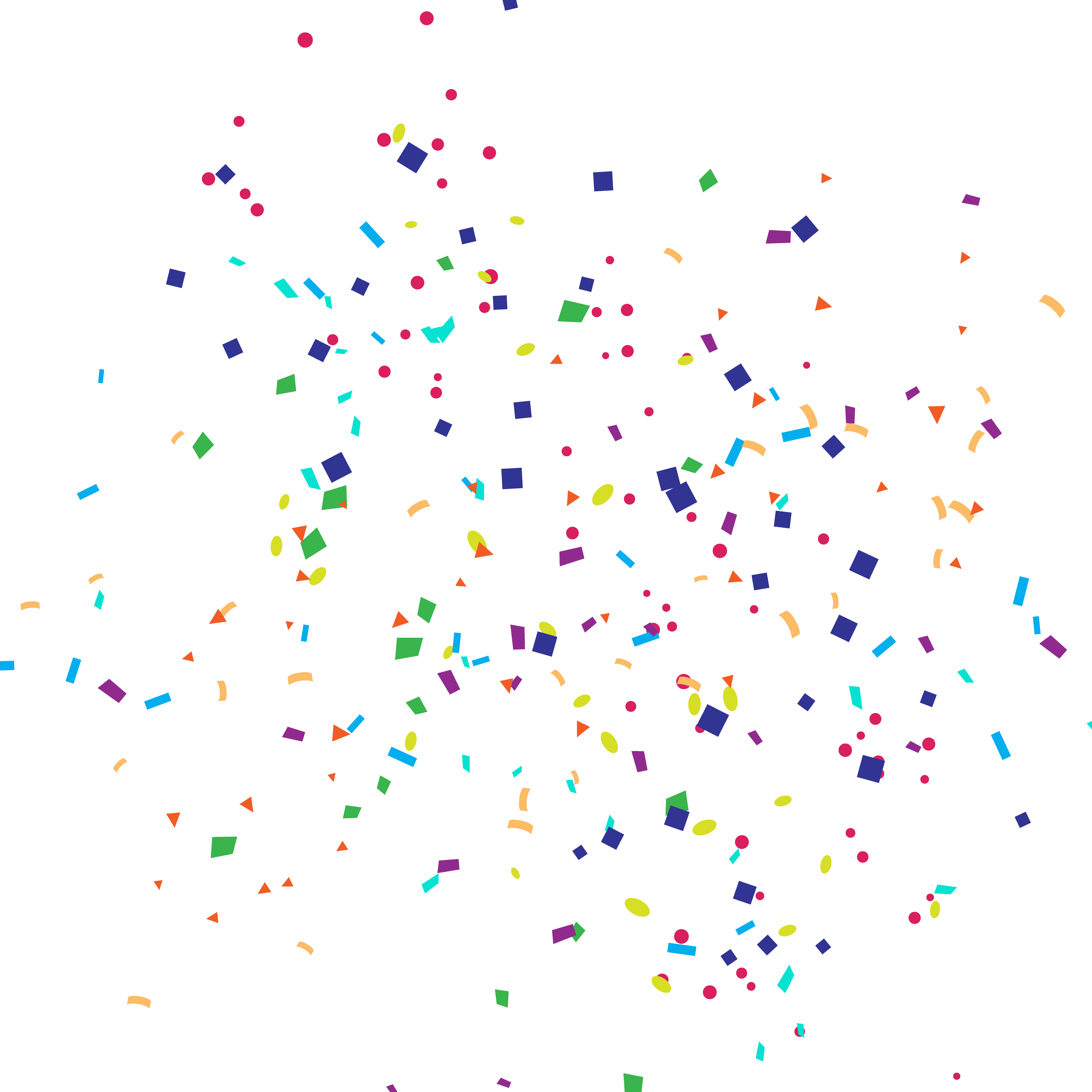 Birthday Paper Confetti Party Cartoon Happy Clipart