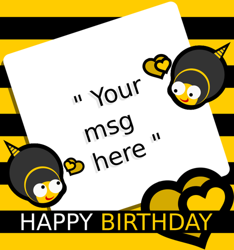 Bee Birthday Paper Clipart