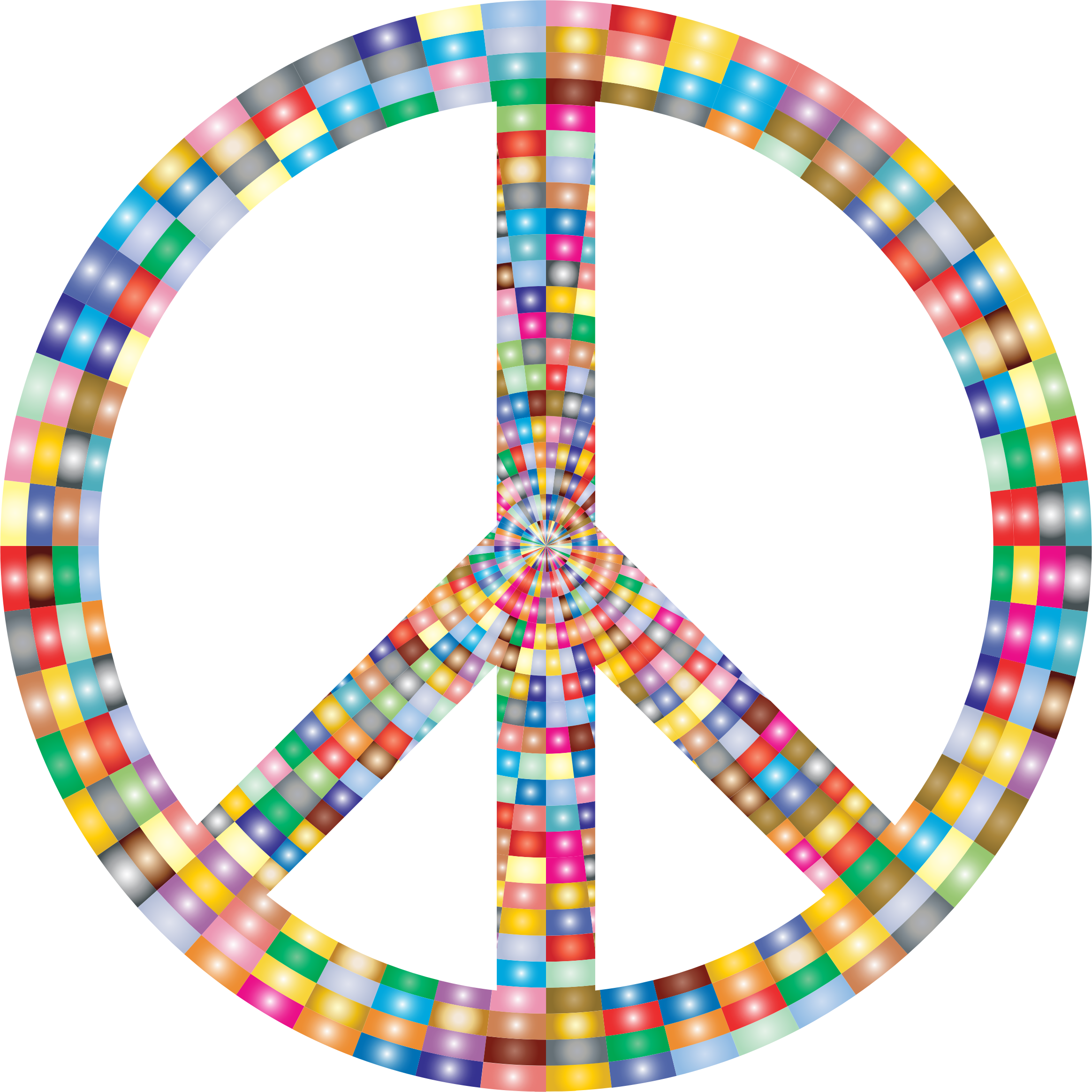 Peace Sign Black And White 3 Image Clipart