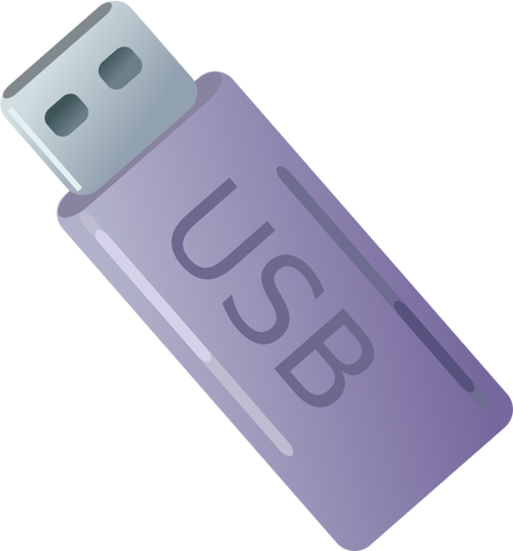 Of Purple Usb Stick Clipart