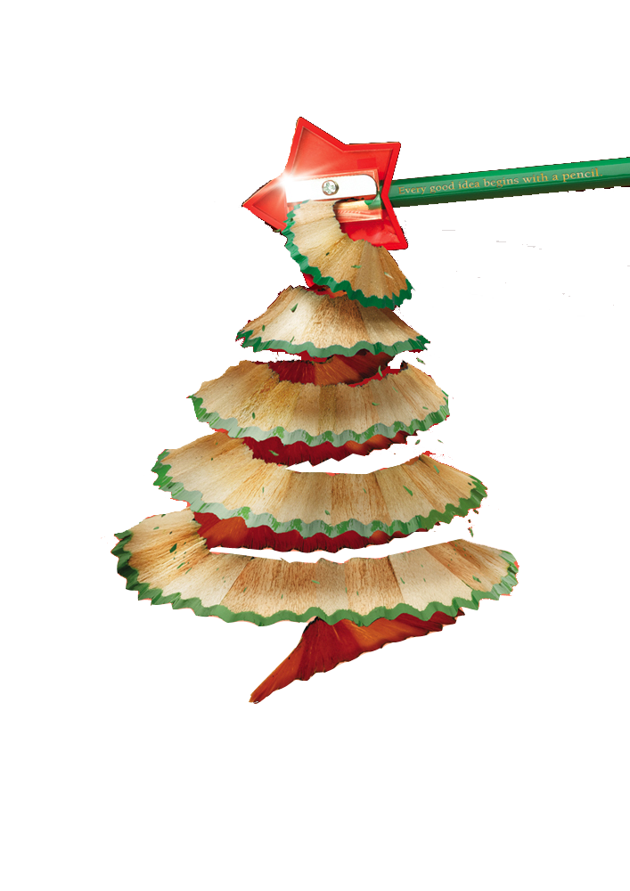 Pencil Creativity Tree Creative Shavings Christmas Clipart
