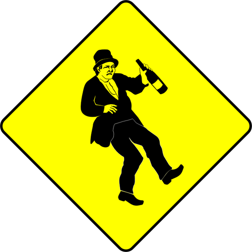 Of Caution Drunk People Sign Clipart