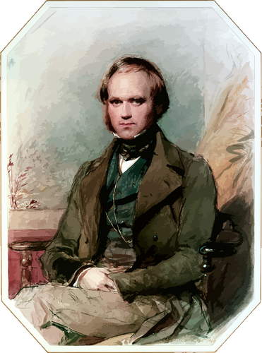 Charles Darwin Portrait Clipart