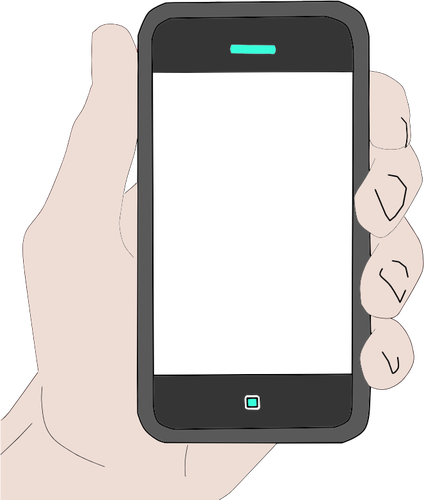 Hand Holding Cell Phone Clipart