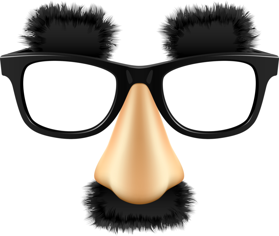 Humour Photography Mask Groucho Glasses Stock Clipart