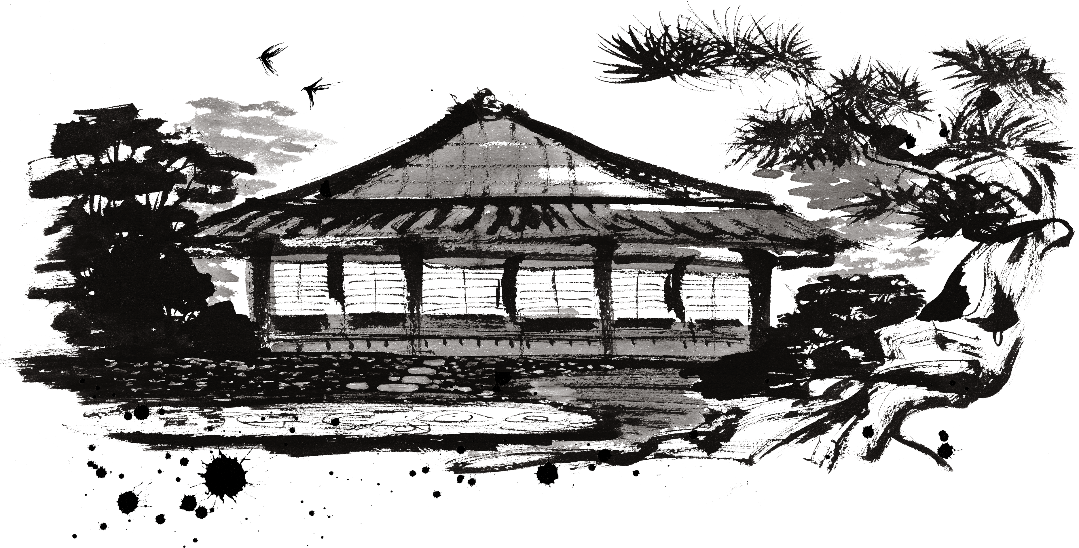 Illustration Japan Japanese Landscape Architecture Download HD PNG Clipart