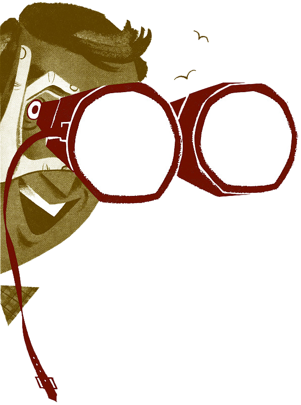 Spy Illustration Royalty-Free Binoculars With Stock Clipart