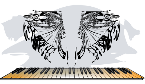 Evil Piano Keyboard Clipart