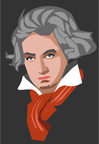 Of Portrait Of Beethoven Clipart
