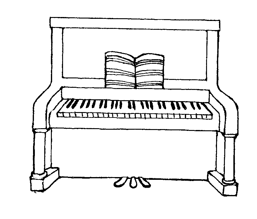 Piano Black And White Danasric Top Clipart