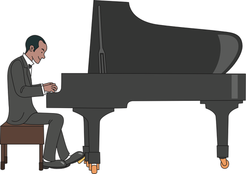 Male Pianist Clipart