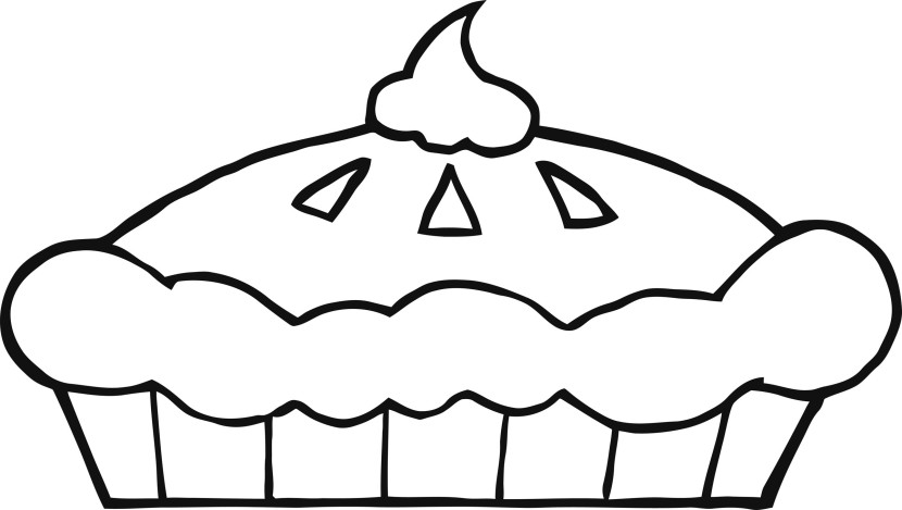 Pie Black And White Transparent Image Clipart