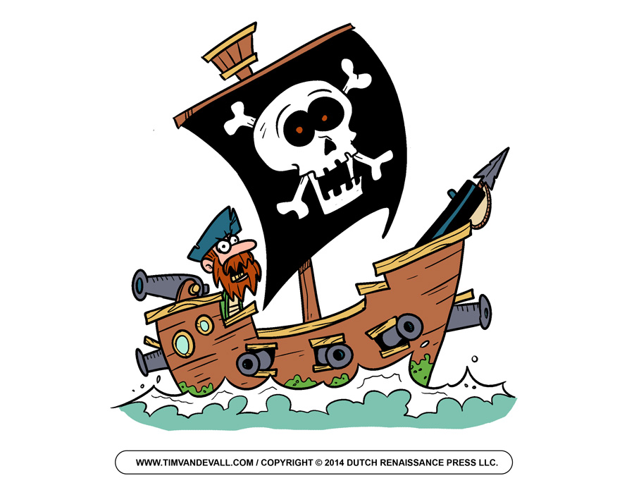 Cartoon Pirate Ship Kid Transparent Image Clipart