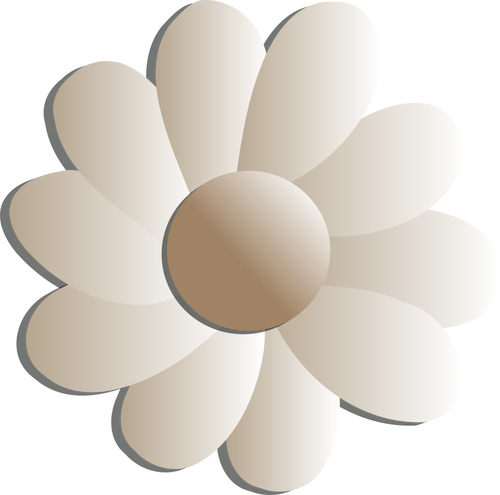 Of Flower In Pale Shades Of Brown Clipart