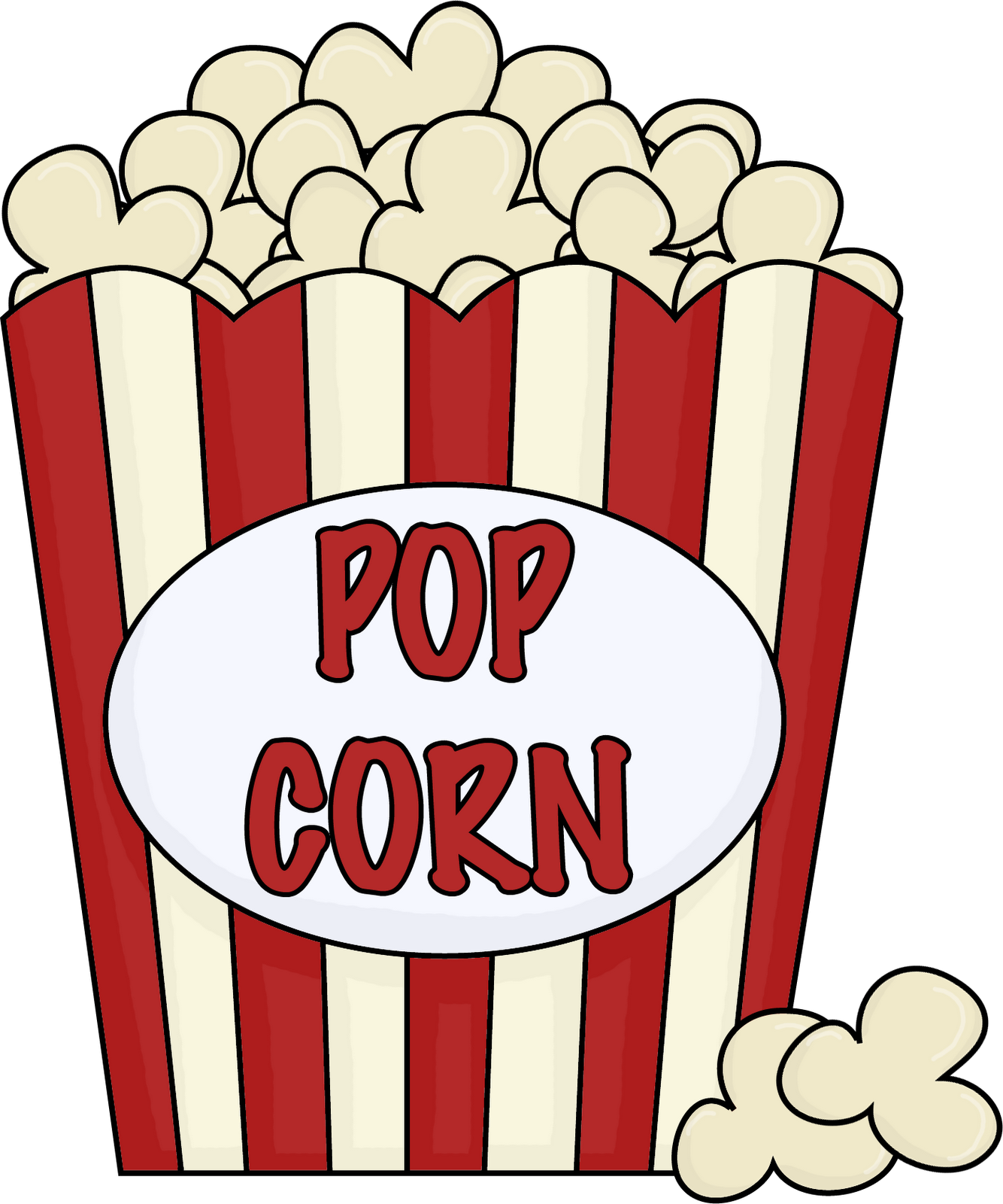 Popcorn Black And White Images Png Image Clipart