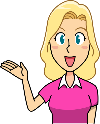 Female Presenter Animated Image Clipart