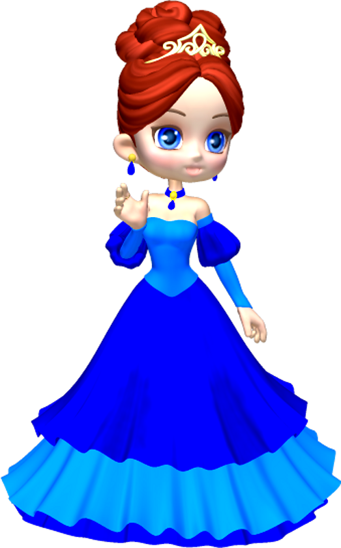 Princess In Blue Poser By On Clipart