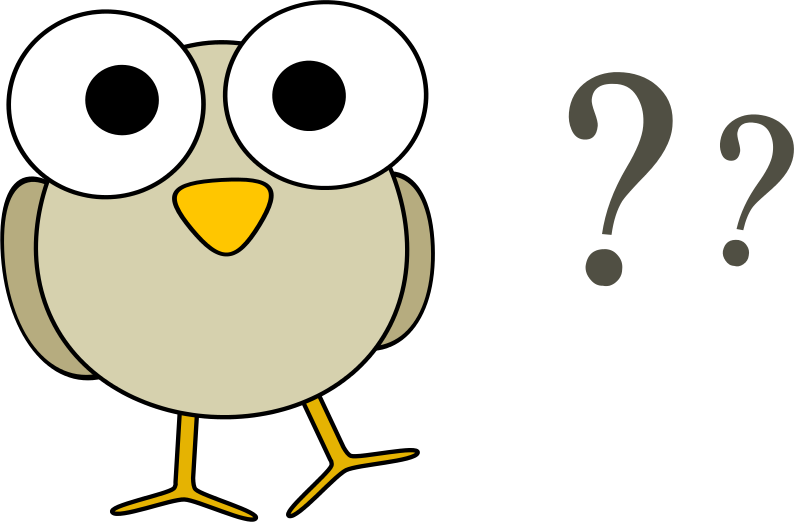 Download Questions Grey Bird With Question Marks Animals Clipart PNG