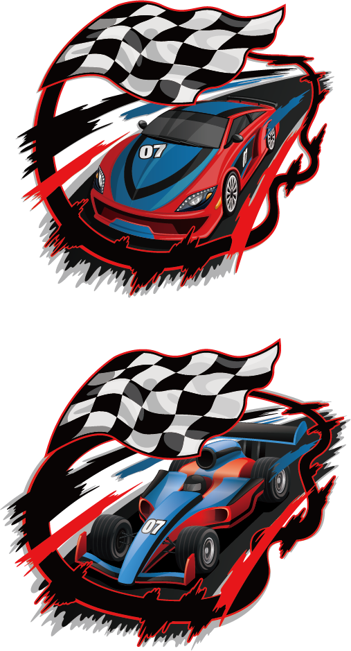 Track Auto Creative Race Flags Racing Clipart