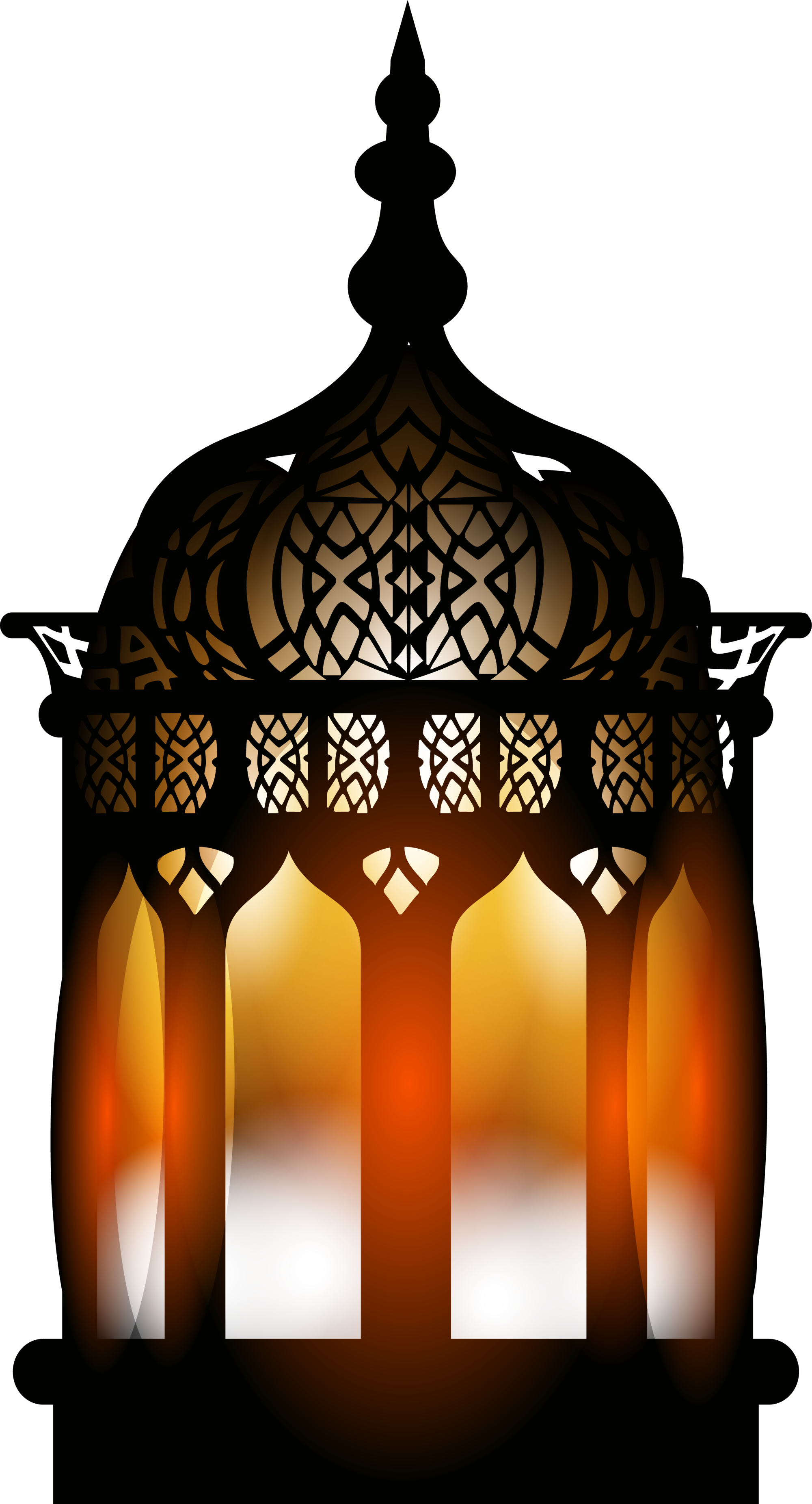 Quran Ramadan Lamp Street Black Retro Islam Clipart