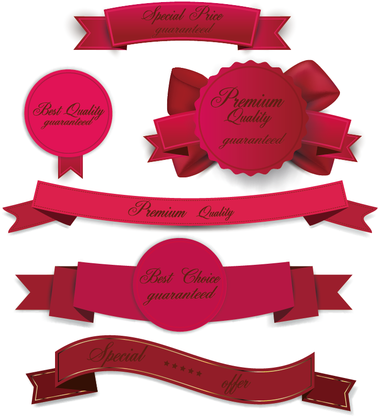 Vector Labels Ribbon European PNG Free Photo Clipart