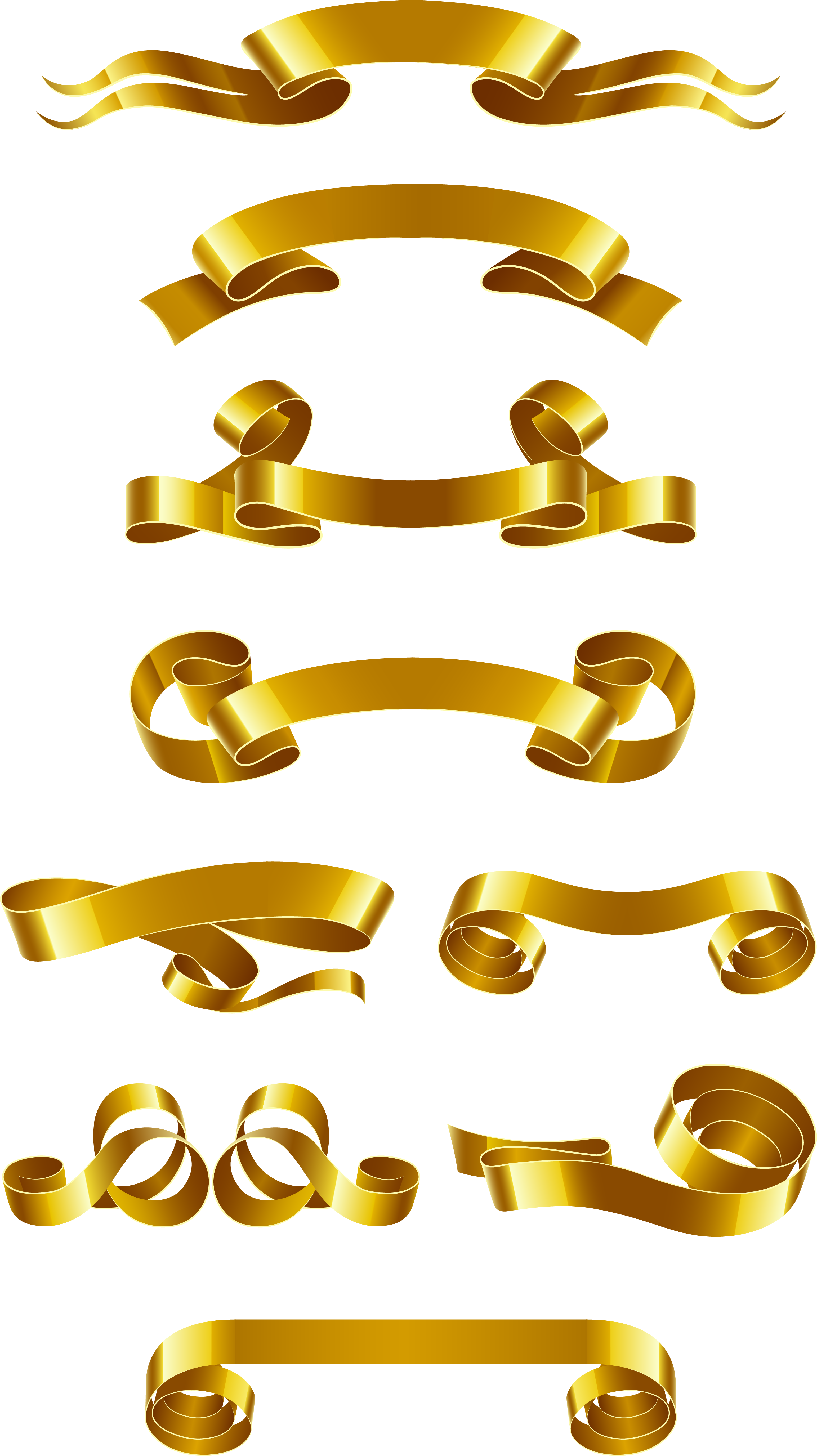 Web Gold Material Euclidean Vector Banner Ribbon Clipart