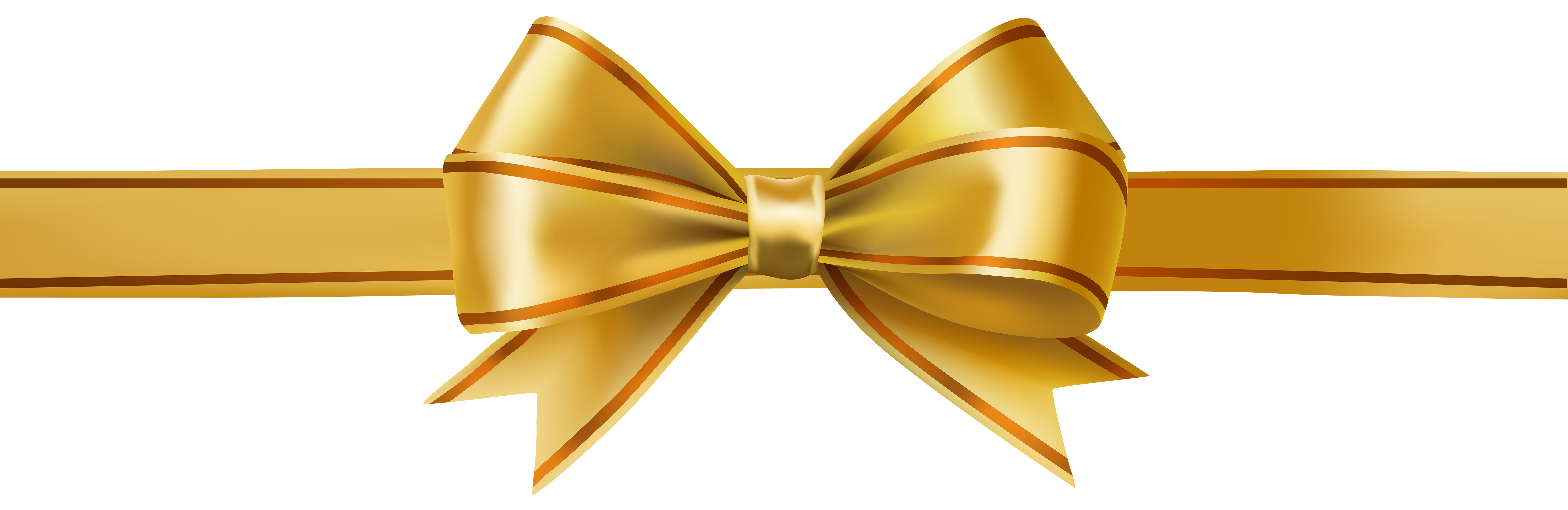 Golden Ribbon Bow Free HD Image Clipart