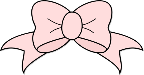 Of Pink Ribbon Tied Into A Bow Clipart