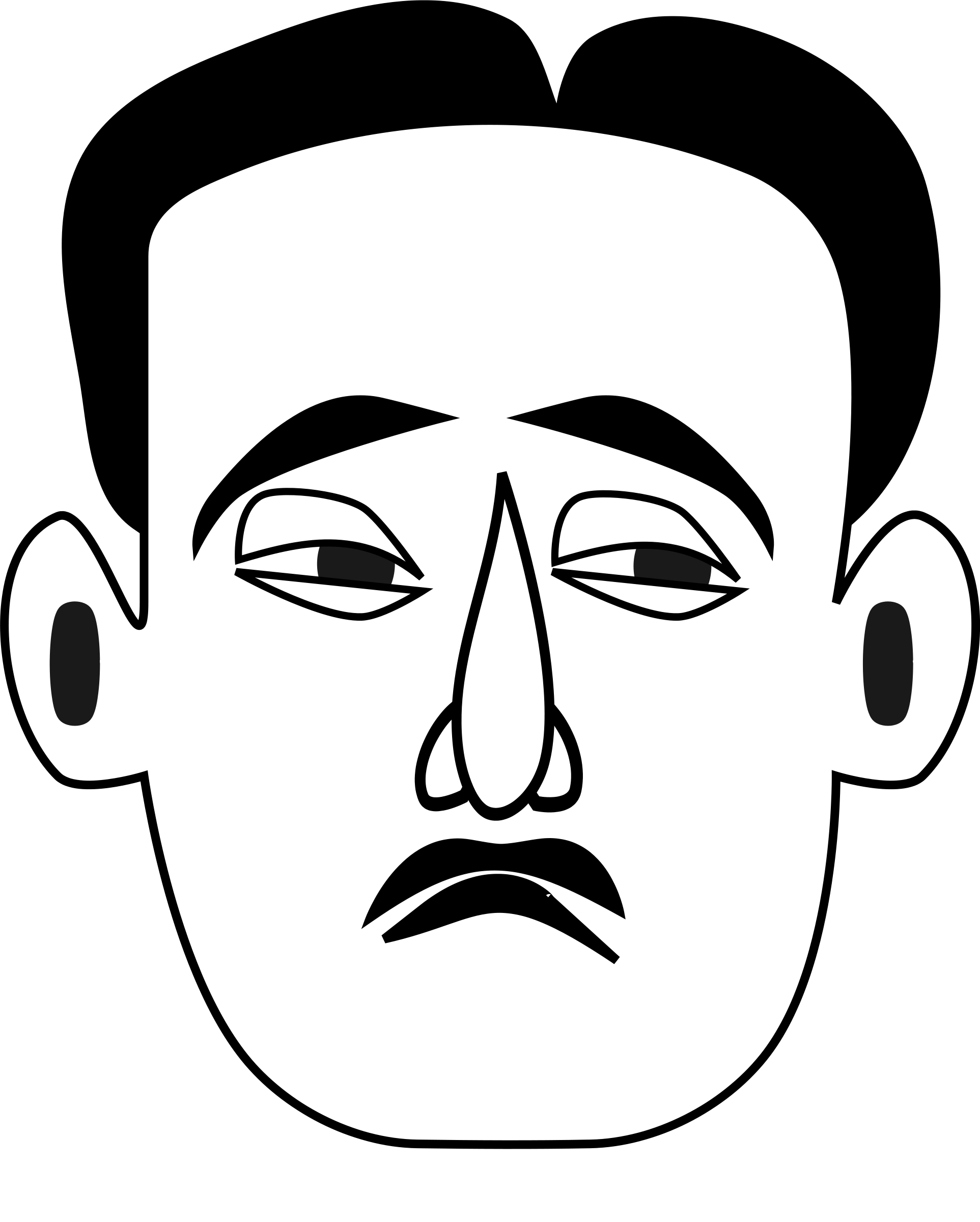 Sad Face Black And White Download Png Clipart