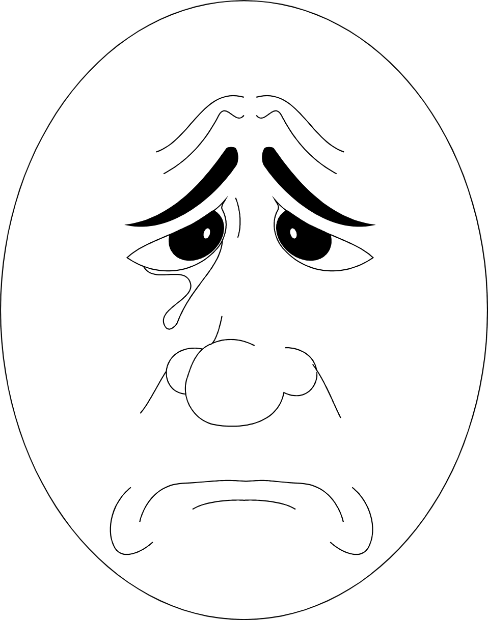 Sad Face Stock Photo A Sad Face Clipart