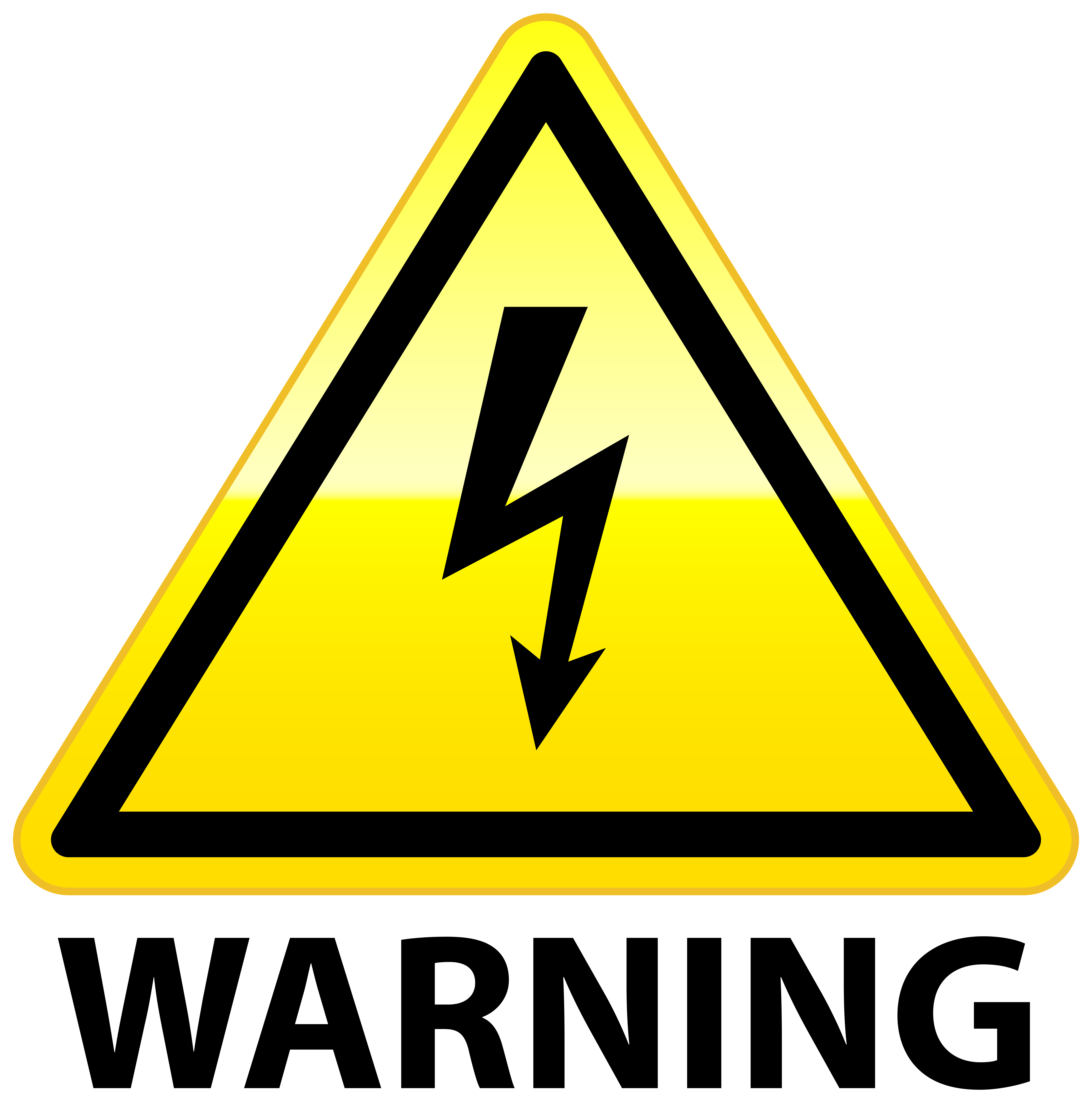 Symbol Hazard Sign High Safety Voltage Clipart