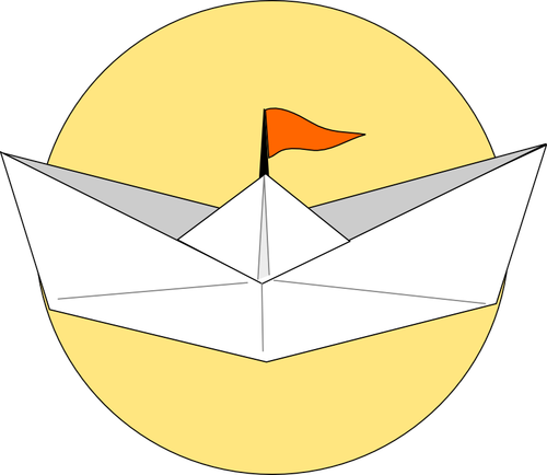 Origami Ship Clipart