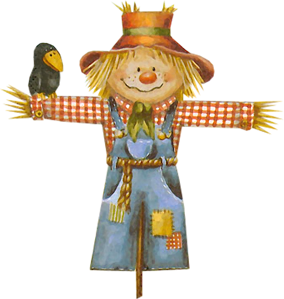 Scarecrow Cartoon Illustration Free PNG HQ Clipart