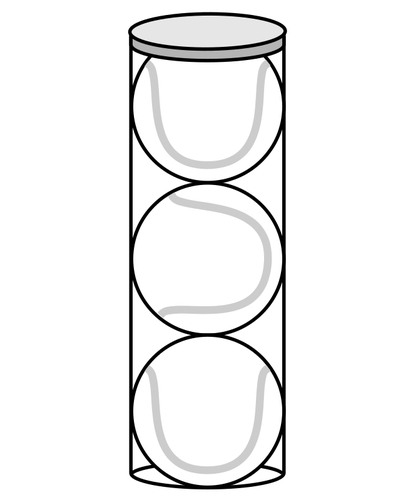 Tennis Balls In A Cylinder Clipart