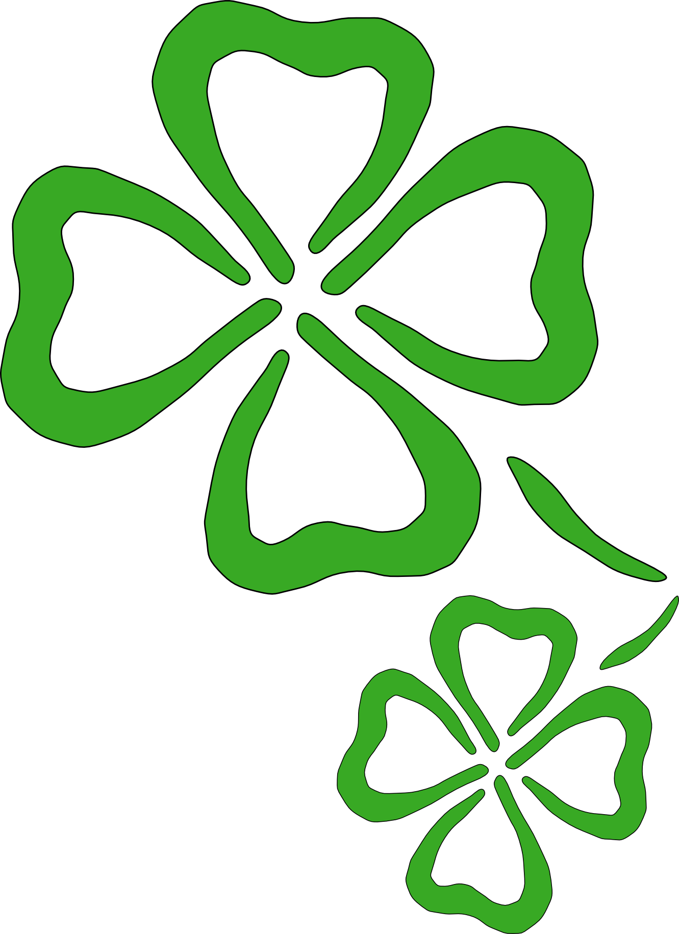 Free Shamrock Public Domain Holiday 5 Clipart